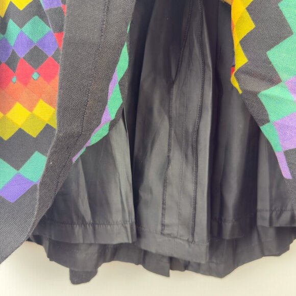 NINA RICCI Boutiqueโ Paris VTG Wool Academia Office Pleated Boho Print EU 38 / M - Picture 12 of 12